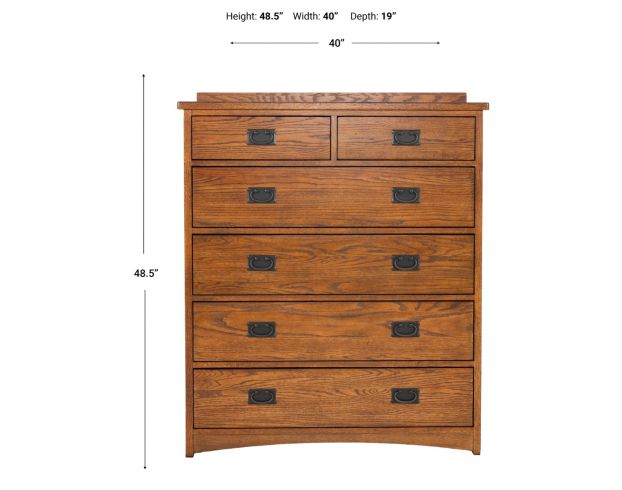 Intercon Mission Oak Park Chest large image number 8