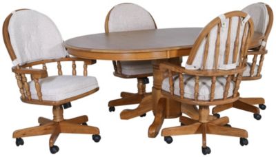 chairs table oak caster intercon laminate classic dining homemakers kitchen room furniture sets