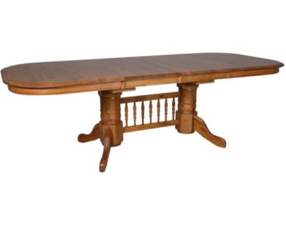 Intercon Classic Oak Laminate Trestle Table