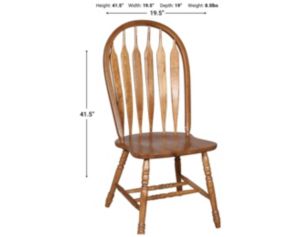 Intercon Classic Oak Detailed Arrow Back Dining Chair