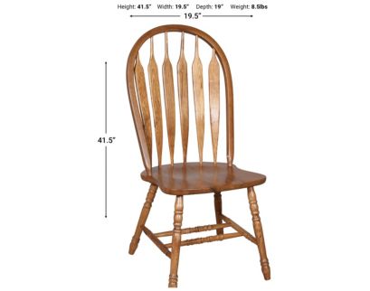 Intercon Classic Oak Detailed Arrow Back Dining Chair