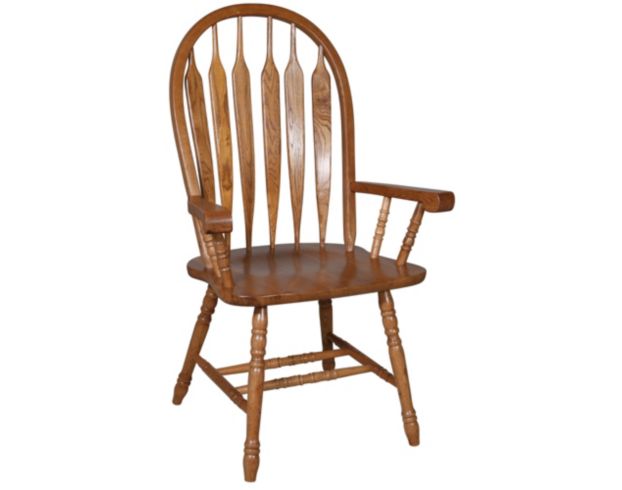 Intercon Classic Oak Detailed Arrow Back Dining Arm Chair large image number 1