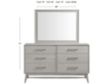 Intercon Bayside White Dresser with Mirror small image number 4