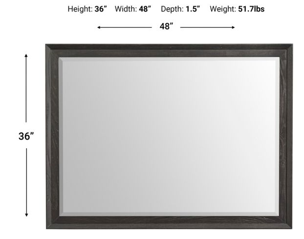 Intercon Bayside Black Dresser Mirror large image number 5