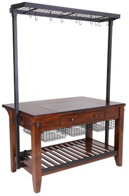 Intercon Kona Culinary Island With Pot Rack Homemakers Furniture