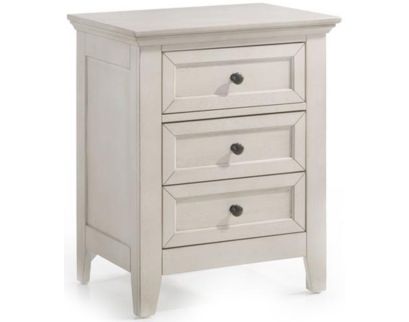 Intercon San Mateo White 3-Drawer Nightstand