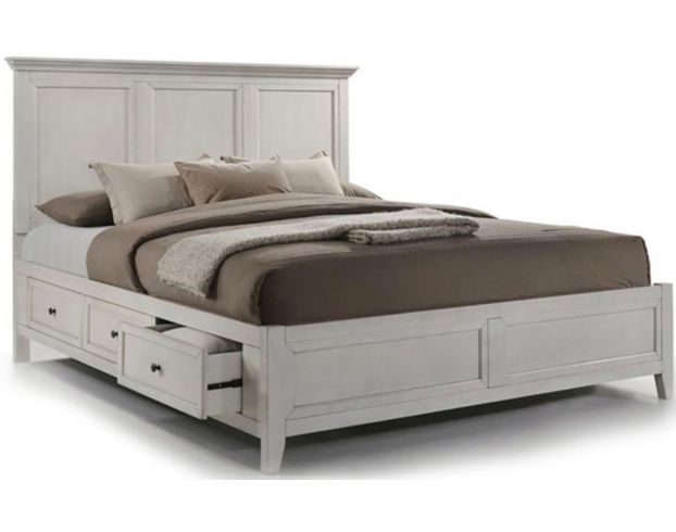 Intercon San Mateo White Queen Storage Bed large image number 1