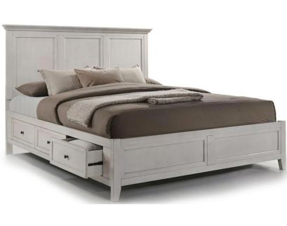 Intercon San Mateo White Queen Storage Bed