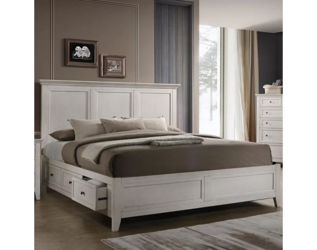 Intercon San Mateo White Queen Storage Bed large image number 3