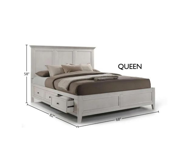 Intercon San Mateo White Queen Storage Bed large image number 4