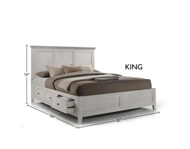 Intercon San Mateo White King Storage Bed large image number 4