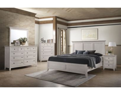 Intercon San Mateo White Queen Bed