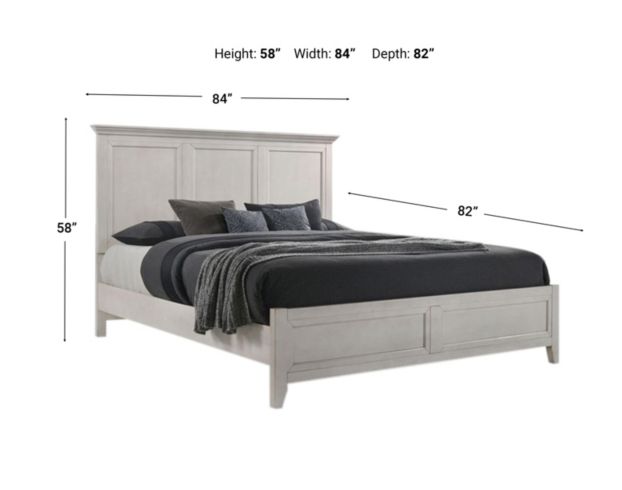 Intercon San Mateo White Queen Bed large image number 3