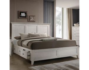 Intercon San Mateo White 4-Piece Queen Storage Bedroom Set