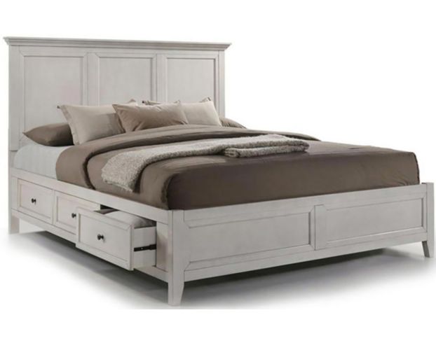 Intercon San Mateo White 4-Piece Queen Storage Bedroom Set large image number 3