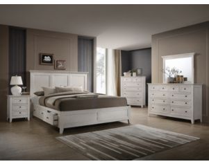 Intercon San Mateo 4-Piece White King Bedroom Set