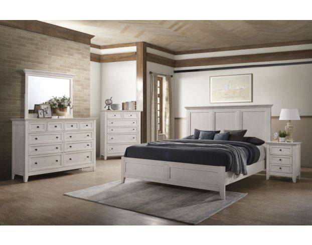 Intercon San Mateo 4-Piece White King Bedroom Set | Homemakers