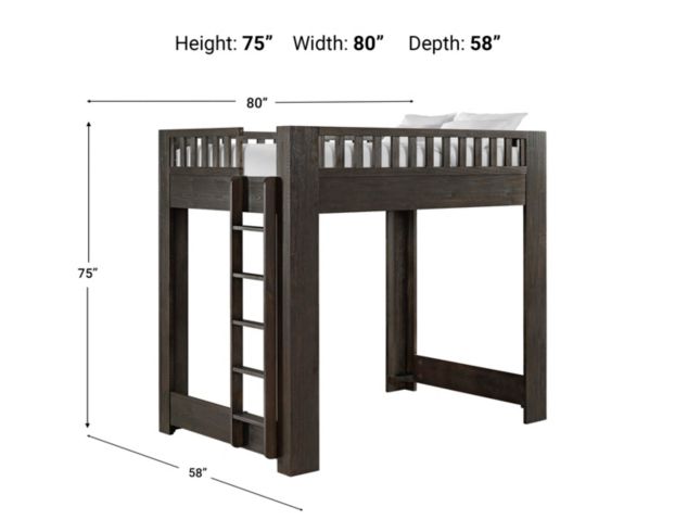 Westwood/Thomas Int'l Bello Cocoa Full Loft Bed large image number 5