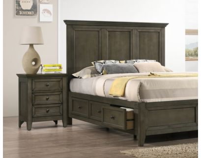 Intercon San Mateo Gray 3-Drawer Nightstand