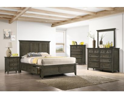 Intercon San Mateo Gray King Storage Bed