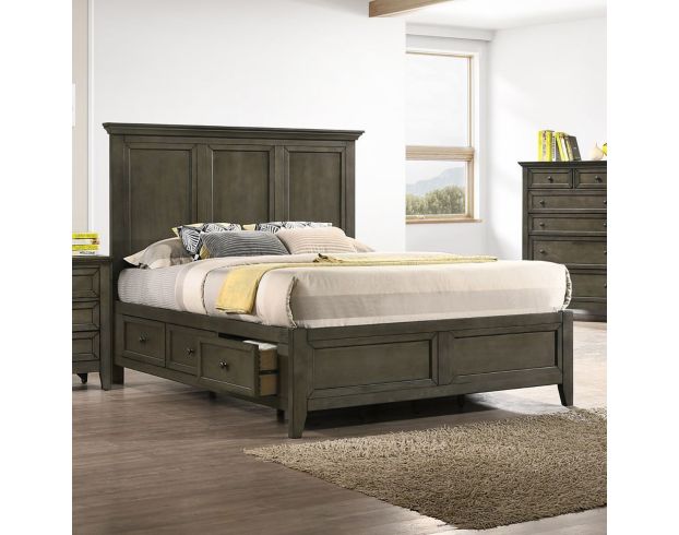 Intercon San Mateo Gray King Storage Bed large image number 3