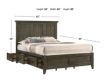 Intercon San Mateo Gray King Storage Bed small image number 4