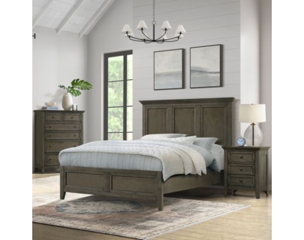 Intercon San Mateo Gray 4-Piece Queen Bedroom Set large image number 2