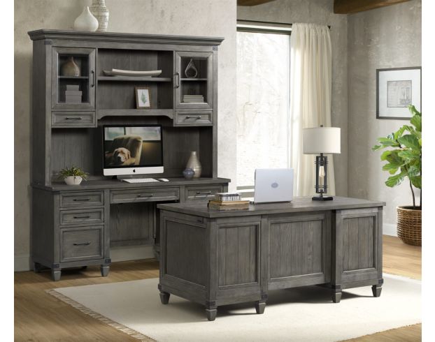 Intercon Foundry Charcoal Executive Desk large image number 3