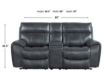 Intercon Summit Bolero Slate Power Reclining Loveseat with Console small image number 5