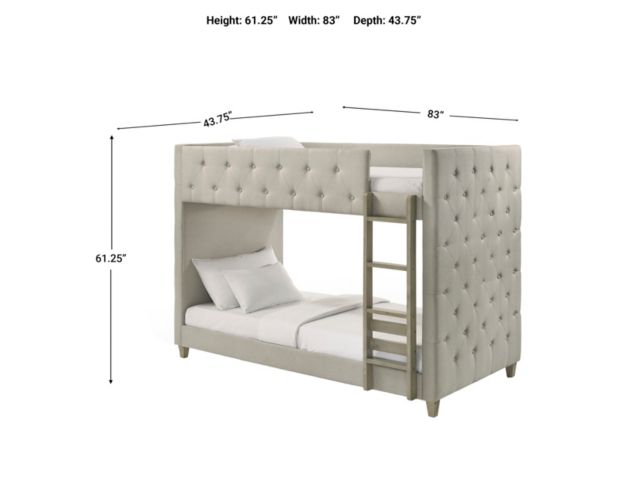 Intercon Addyson Upholstered Twin Bunk Bed large image number 4