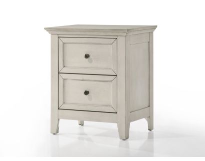 Intercon San Mateo White 2-Drawer Kids Nightstand