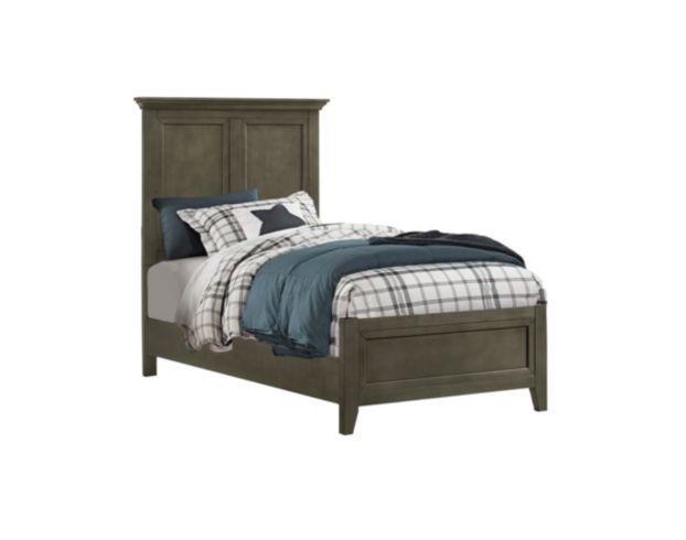 Intercon San Mateo Gray Twin Bed large image number 1