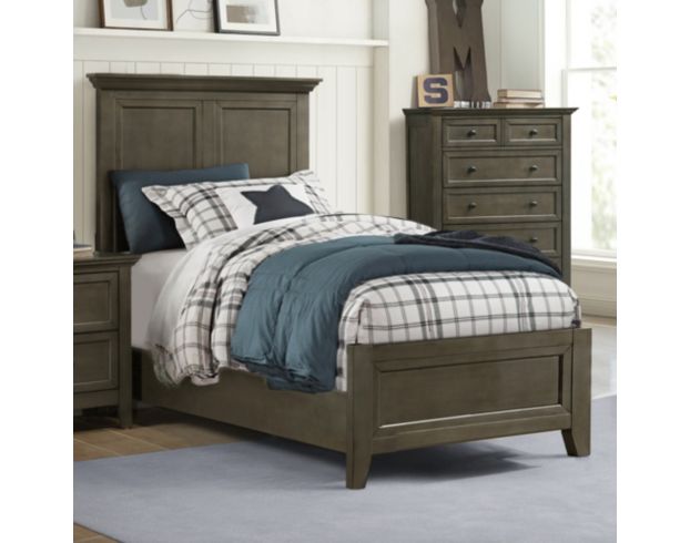 Intercon San Mateo Gray Twin Bed large image number 2
