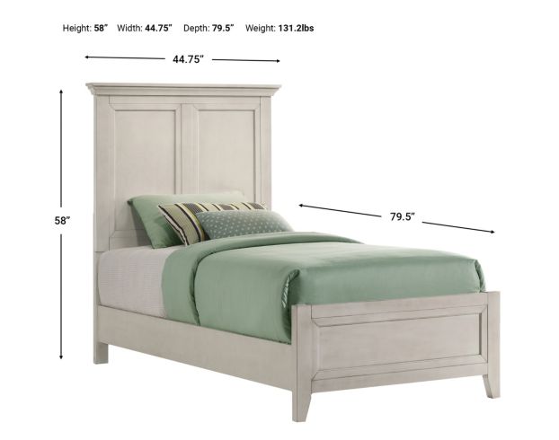 Intercon San Mateo White Twin Bed large image number 3