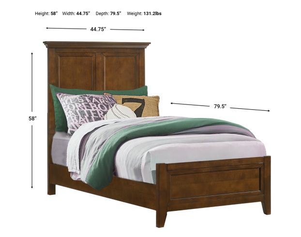 Intercon San Mateo Brown Twin Bed large image number 3