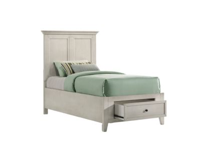 Intercon San Mateo White Twin Storage Bed