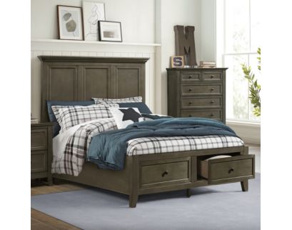 Intercon San Mateo Gray Full Storage Bed