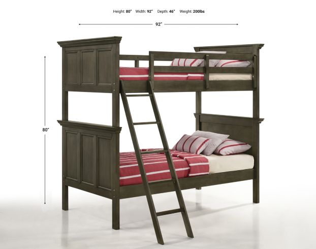Intercon San Mateo Gray Twin Bunk Bed large image number 3