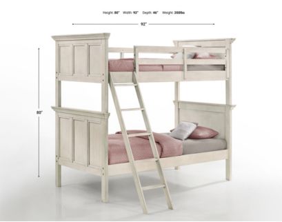 Intercon San Mateo White Twin Bunk Bed