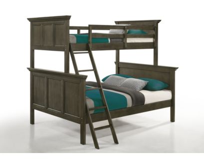 Intercon San Mateo Gray Twin Over Full Bunk Bed