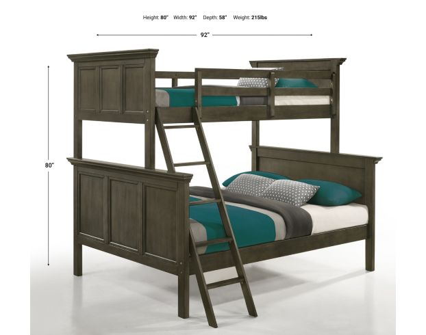 Intercon San Mateo Gray Twin Over Full Bunk Bed large image number 3