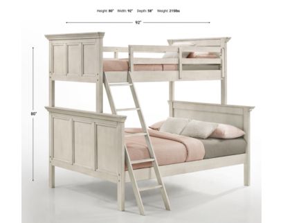 Intercon San Mateo White Twin Over Full Bunk Bed