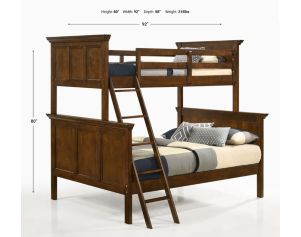 Intercon San Mateo Brown Twin Over Full Bunk Bed