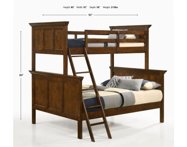 Intercon San Mateo Brown Twin Over Full Bunk Bed large image number 2