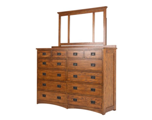 Westwood/Thomas Int'l Mission Oak Park Dresser with Mirror large image number 3