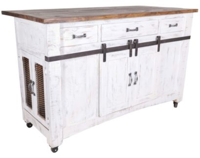 Int'l Furniture Pueblo Distressed White Island