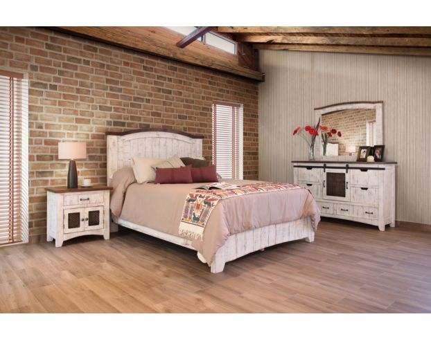 Int'l Furniture Pueblo White 4-Piece Queen Bedroom Set large image number 1