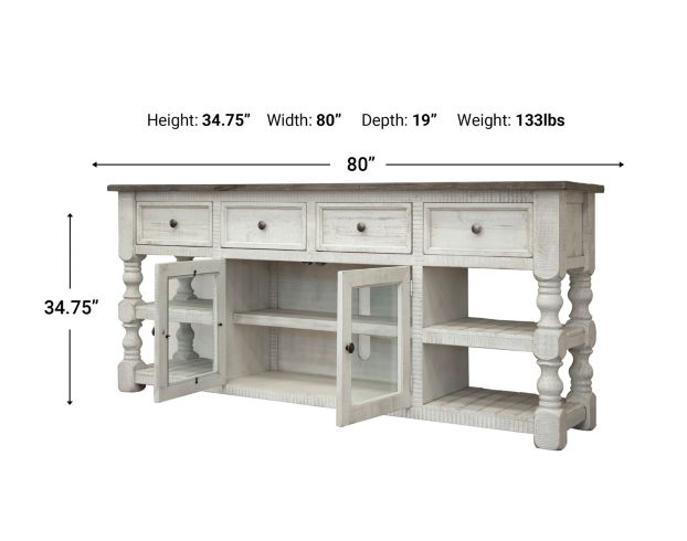 Int'l Furniture Stone 80" TV Stand large image number 4