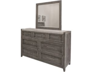 Int'l Furniture Marble Dresser with Mirror
