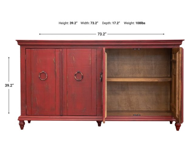 Int'l Furniture Capri Red Console large image number 3